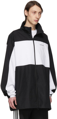 Balenciaga Black and White Zip-Up Jacket - ShopStyle Outerwear