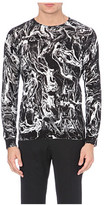 Thumbnail for your product : Sandro Smoke oil-print knitted jumper - for Men