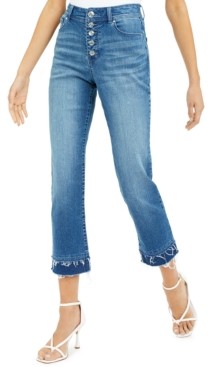 INC International Concepts Double-Hem Cropped Straight-Leg Jeans, Created for Macy's