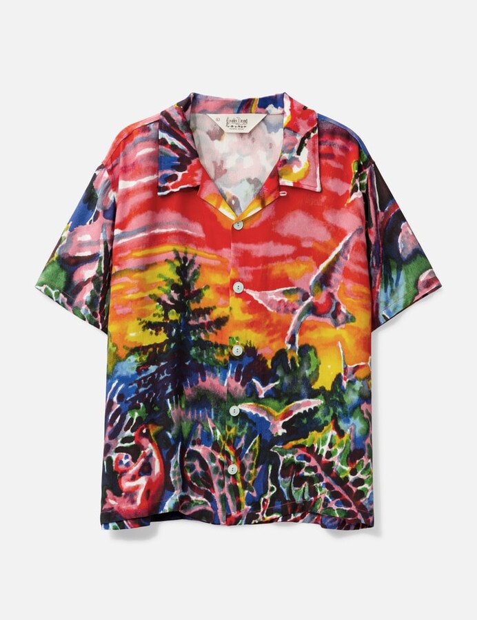 Brain Dead Forgotten Forest Short Sleeve Button Up Shirt