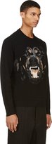 Thumbnail for your product : Givenchy Black Knit Rottweiler Sweater