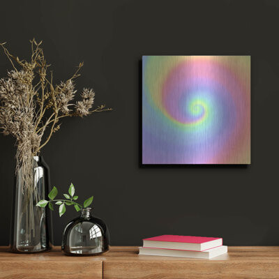 Ivy Bronx 'Pastel Rainbow Swirl' by Art Licensing Studio Metal Wall Art