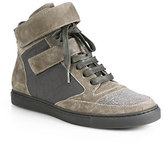 Thumbnail for your product : Brunello Cucinelli Beaded High-Top Sneakers
