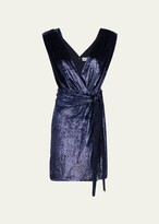 Thumbnail for your product : Halston Lennox Sleeveless Shimmer Velvet Mini Dress