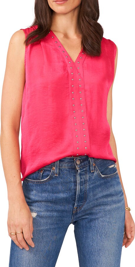 Red Women's Sleeveless Tops | ShopStyle
