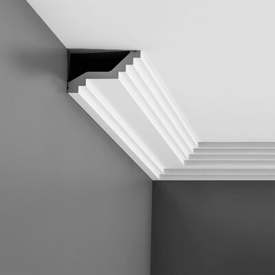 Architectural Products by Outwater L.L.C. 3-7/8 in x 2-3/8 in x 78-3/4 in Primed White Plain Polyurethane Crown Moulding