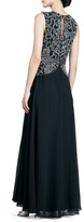 Thumbnail for your product : Aidan Mattox Beaded Bodice Georgette Gown
