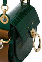 Thumbnail for your product : Chloé green Tess small crocodile-embossed leather shoulder bag