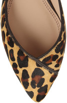 Thumbnail for your product : Tory Burch Nicki leopard-print calf hair point-toe flats