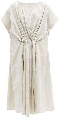 Birkenstock X Toogood The Mudlark Drawstring-waist Cotton Dress - Ivory