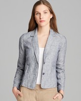 Thumbnail for your product : Eileen Fisher Striped Linen Blazer