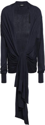 DKNY Tie-front Knitted Cardigan