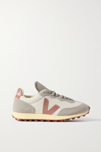 Veja - Net Sustain Rio Branco Leather-trimmed Suede And Mesh Sneakers - White
