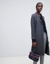 Thumbnail for your product : Vero Moda aware check longline coat-Gray