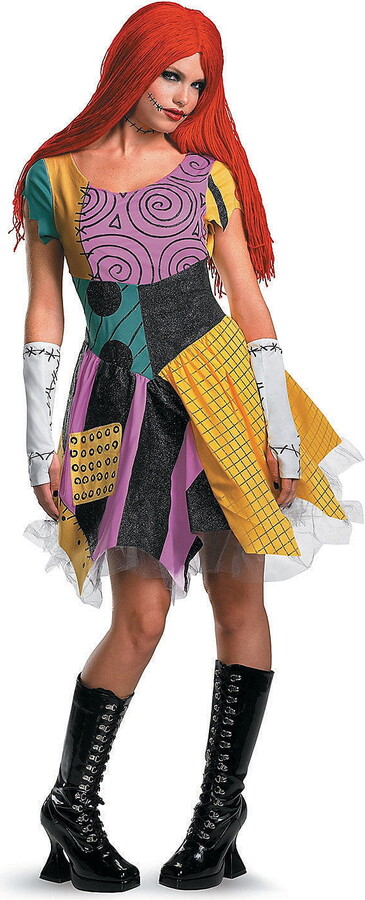 Disguise Womens Nightmare Before Christmas Fab Ragdoll Sally Dress Deluxe Costume – Size Medium