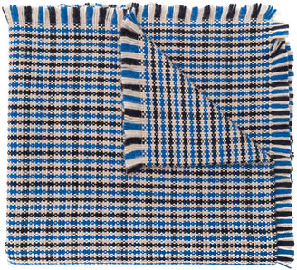 Stella McCartney patterned fringed scarf