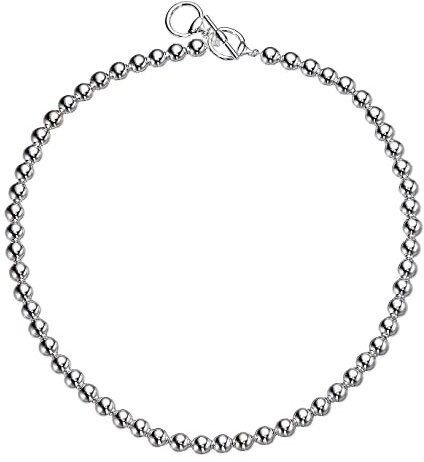 ralph lauren silver bead necklace