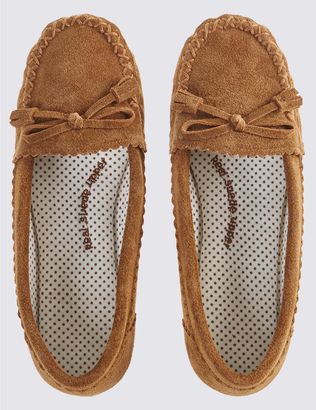 Marks and Spencer Suede Moccasin Slippers
