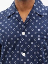 Thumbnail for your product : Derek Rose Nelson Star-print Cotton Pyjamas - Navy