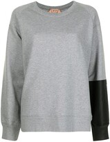 Thumbnail for your product : No.21 Panelled Crew-Neck Sweatshirt