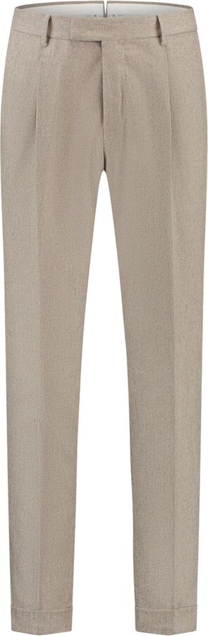 Pt Torino Beige Straight Trousers