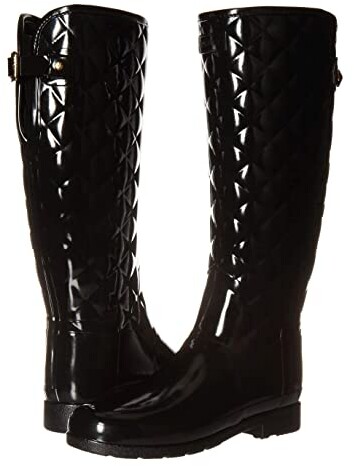 women's refined adjustable quilted tall riding boots