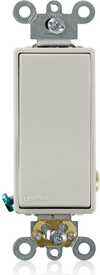 Leviton Decora 15 Amp Heavy-Duty Rocker Switch, Light Almond 5691-2TS