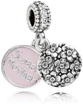Thumbnail for your product : Pandora Sweet mother pink enamel silver dangle charm