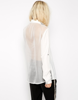 Goldie Sheerness Blouse With Sheer Back