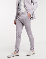 Thumbnail for your product : Devils Advocate sateen plain super skinny suit pants