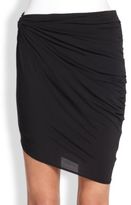 Thumbnail for your product : Helmut Lang Faint Asymmetrical Draped/Ruched Stretch Jersey Skirt