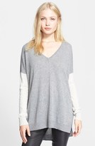 Thumbnail for your product : Autumn Cashmere Colorblock High/Low Cashmere Sweater (Nordstrom Exclusive)