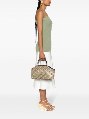 【TORY BURCH】RAFFIA T MONOGRAM TOTE BAG T Monogram Raffia Top-Handle Tote: Women's Handbags