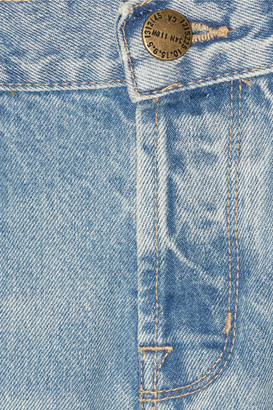 Current/Elliott The Patchwork Crossover Mid-rise Straight-leg Jeans - Mid denim