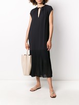 Thumbnail for your product : By Malene Birger Tie-Neck Pleated Dress