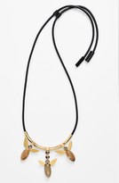 Thumbnail for your product : Marni Horn Pendant Leather Cord Bolo Necklace