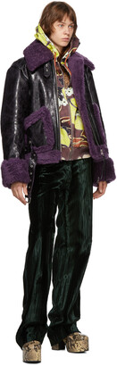 Dries Van Noten Black & Purple Lento Jacket