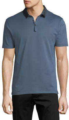 Lanvin Grosgrain-Collar Polo Shirt