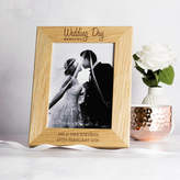 Thumbnail for your product : Mirrorin Wedding Day Solid Oak Personalised Picture Frame