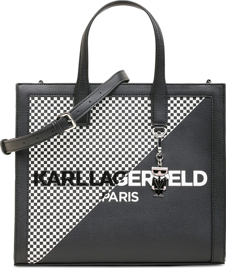 Karl Lagerfeld Paris Nouveau Leather Small Tote Bag