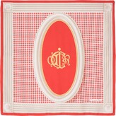 Thumbnail for your product : Christian Dior Pre-Owned Logo Houndstooth Silk Scarf