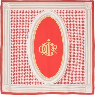 Christian Dior Pre-Owned Logo Houndstooth Silk Scarf