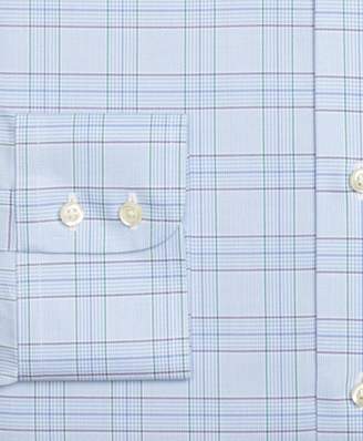 Brooks Brothers Regent Fitted Dress Shirt, Non-Iron Two-Tone Glen Plaid