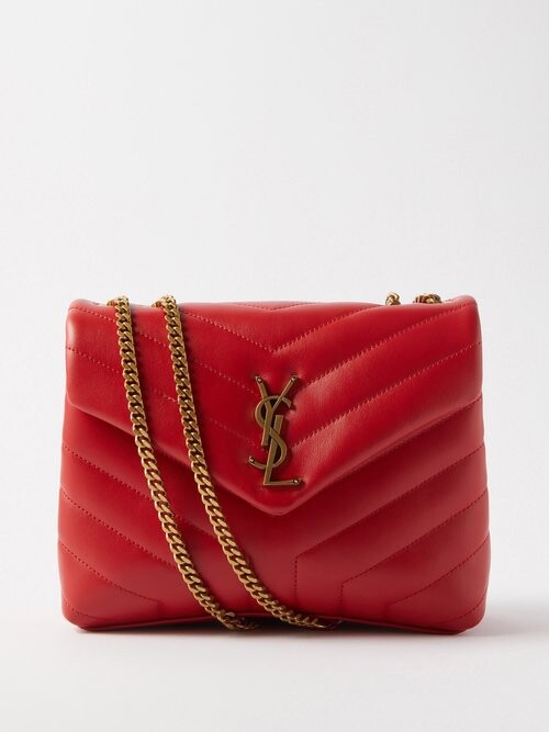 Saint Laurent Loulou Small Quilted Leather Shoulder Bag - Red - ShopStyle