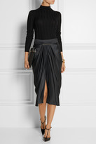 Thumbnail for your product : Jason Wu Draped duchesse-satin midi skirt