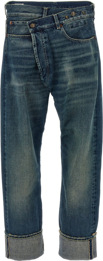 R 13 Cuffed Crossover' Jeans
