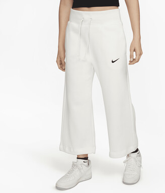 White Nike Women's Phoenix Fleece Wide Leg Sweatpants