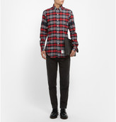 Thumbnail for your product : Thom Browne Button-Down Collar Checked Cotton Oxford Shirt