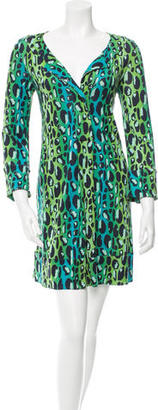 Diane von Furstenberg Leopard Print Silk Dress