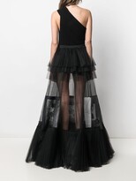 Thumbnail for your product : Barbara Bologna Patch-Detail Semi-Sheer Skirt